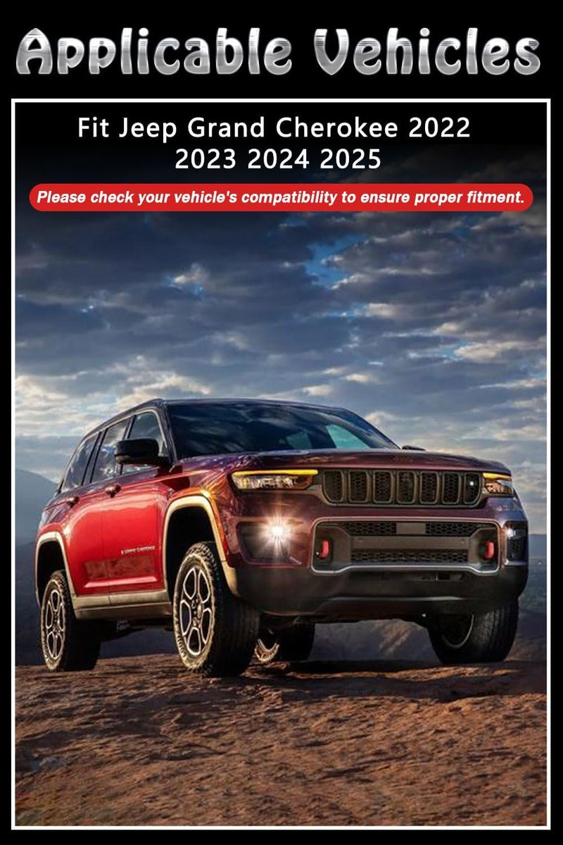 BriYorWay Vent Shades Rain Guards for Jeep Grand Cherokee 2022 2023 2024 2025 Accessories, for Jeep Grand Cherokee Window Deflectors Window Visors - Image 2